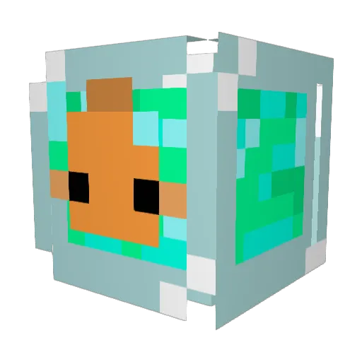 resolutionxrsn Minecraft avatar head, 3D render