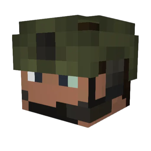 resonate01 Minecraft avatar head, 3D render