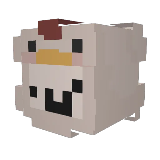 ressLDev Minecraft avatar head, 3D render