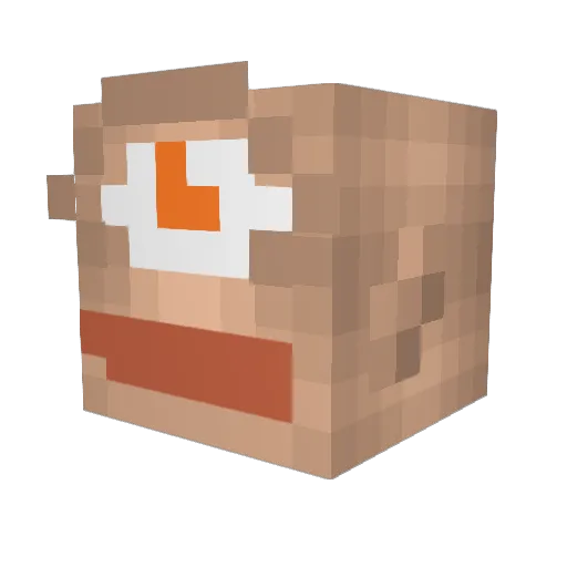 ressetoMC Minecraft avatar head, 3D render