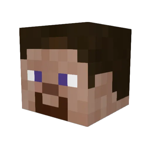 ressore Minecraft avatar head, 3D render