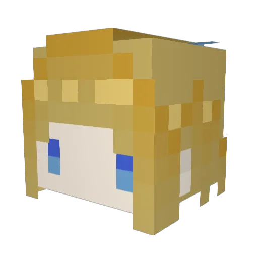 rest1194 Minecraft avatar head, 3D render