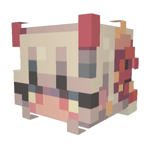 restartingg Minecraft avatar head, 3D render