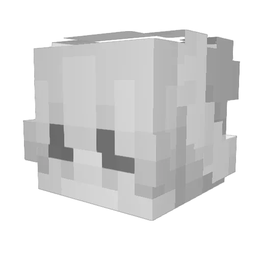 restlessN Minecraft avatar head, 3D render