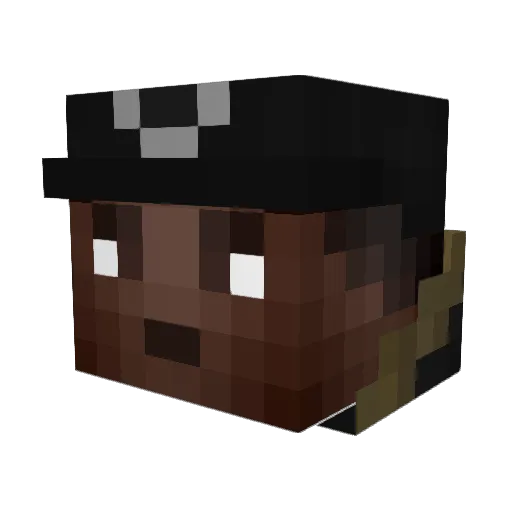restrafe Minecraft avatar head, 3D render