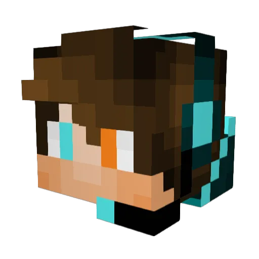 restriixx Minecraft avatar head, 3D render