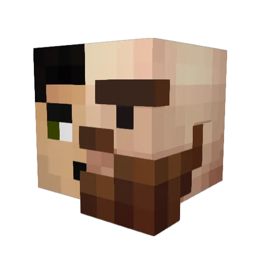 restuump Minecraft avatar head, 3D render