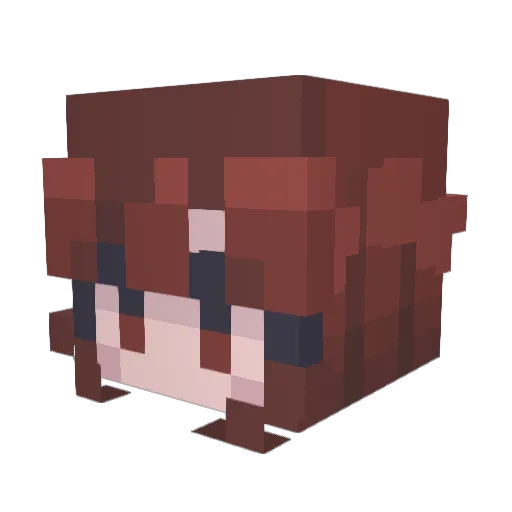resultfulness Minecraft avatar head, 3D render