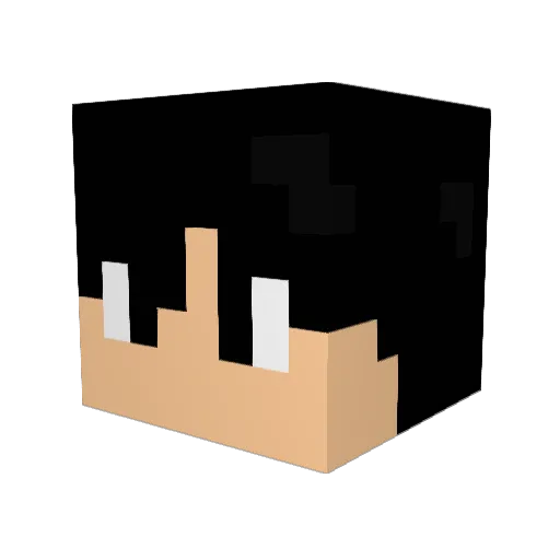 resyasu Minecraft avatar head, 3D render