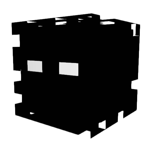 ret_official Minecraft avatar head, 3D render