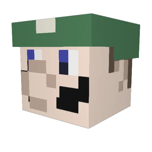 retardmac Minecraft avatar head, 3D render