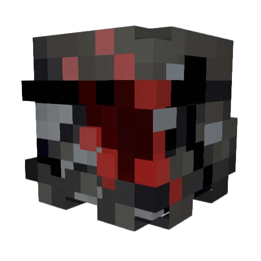 retdstoneher Minecraft avatar head, 3D render