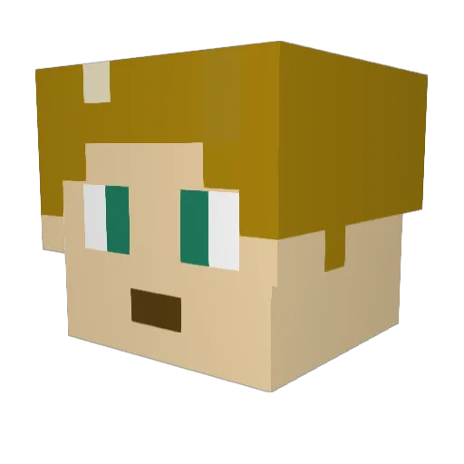 retdude Minecraft avatar head, 3D render