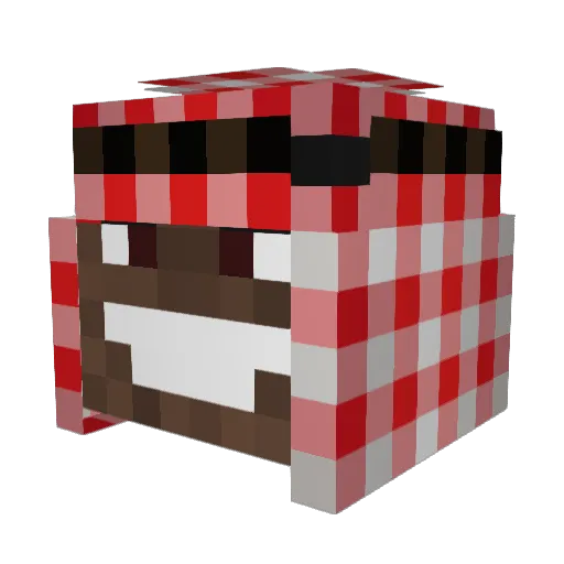 rethinkingrn Minecraft avatar head, 3D render