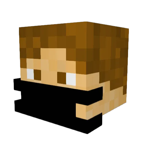 retiaire Minecraft avatar head, 3D render