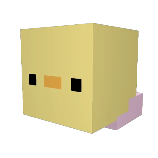 reticlez Minecraft avatar head, 3D render