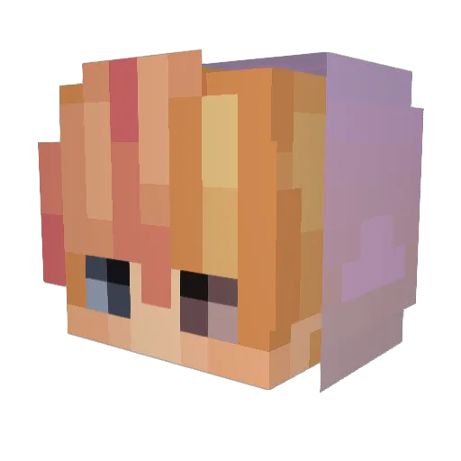retoblade Minecraft avatar head, 3D render