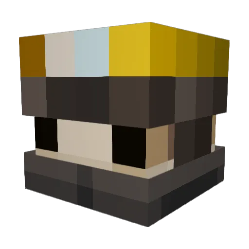 retord_ Minecraft avatar head, 3D render