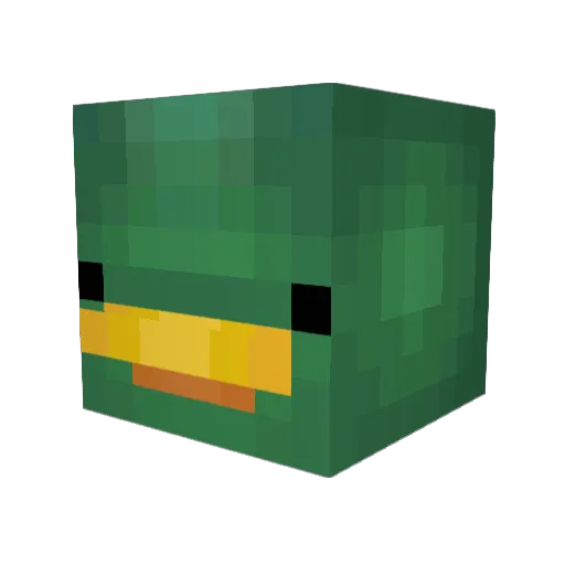 retr0snake Minecraft avatar head, 3D render