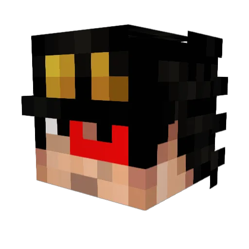 retreee Minecraft avatar head, 3D render