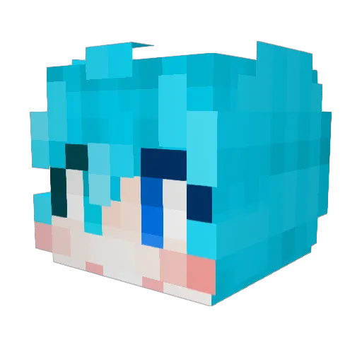 retriever3 Minecraft avatar head, 3D render