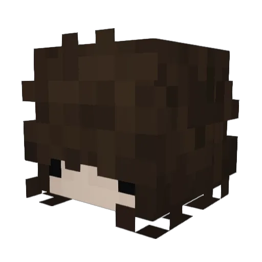 retrl Minecraft avatar head, 3D render