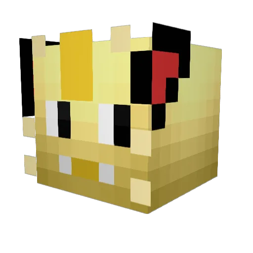 retroatlas Minecraft avatar head, 3D render