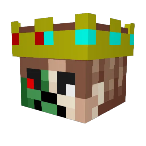 retrobubble18 Minecraft avatar head, 3D render