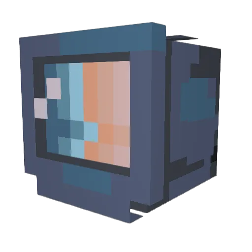 retrolate Minecraft avatar head, 3D render