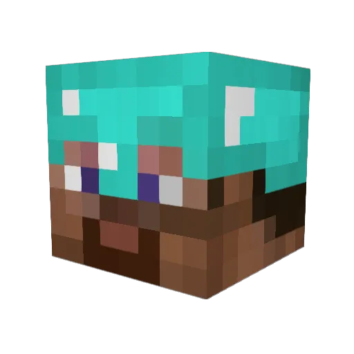 retrosine Minecraft avatar head, 3D render
