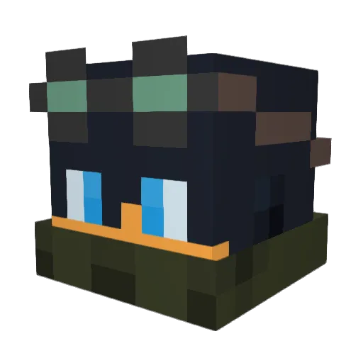 retrothe3rd Minecraft avatar head, 3D render
