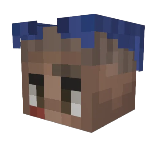 retrotrench Minecraft avatar head, 3D render