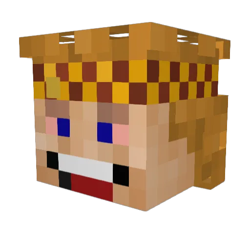 returnPolicy Minecraft avatar head, 3D render