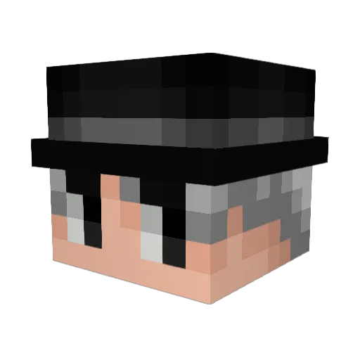 returned11 Minecraft avatar head, 3D render