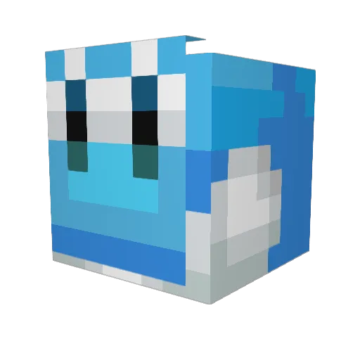 retuw Minecraft avatar head, 3D render