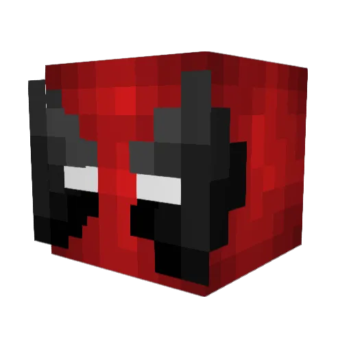 retweet5 Minecraft avatar head, 3D render