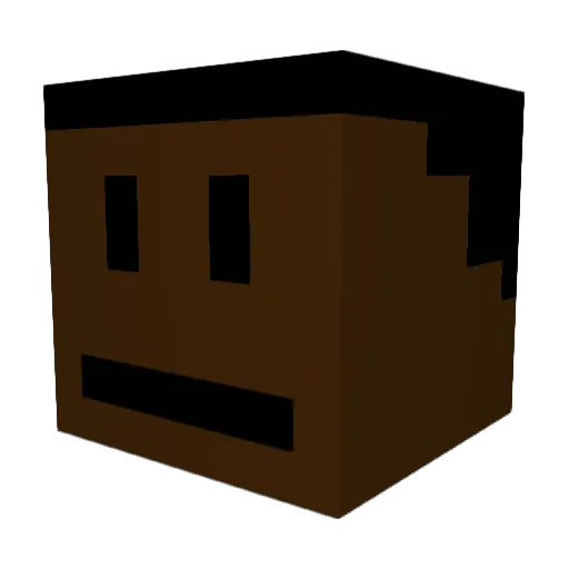 rety_143 Minecraft avatar head, 3D render