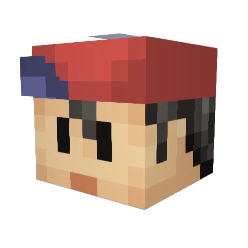 retyopko Minecraft avatar head, 3D render