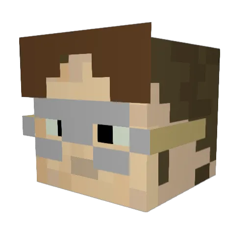 retzjnr Minecraft avatar head, 3D render