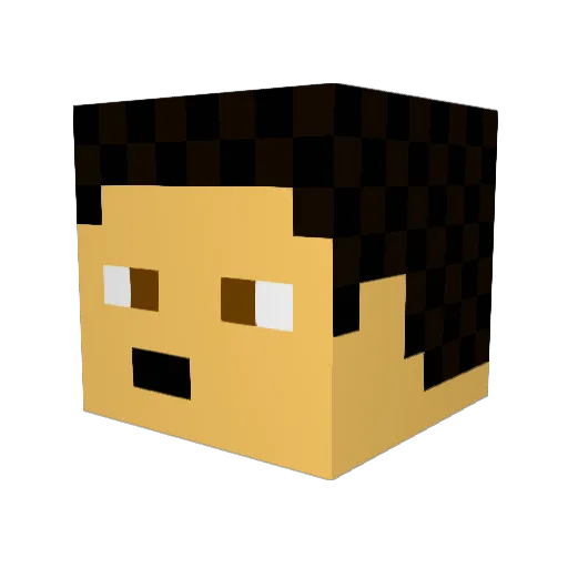 reubenisbetter Minecraft avatar head, 3D render