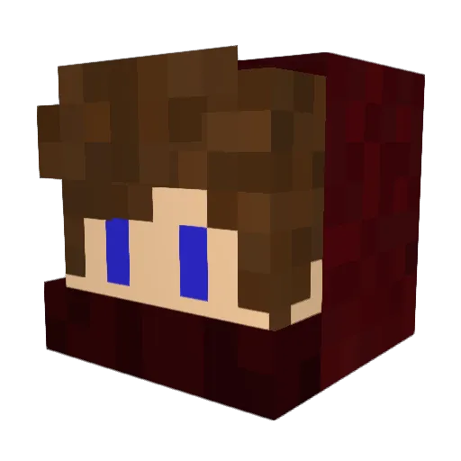 revaxK Minecraft avatar head, 3D render