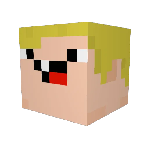 revee105 Minecraft avatar head, 3D render