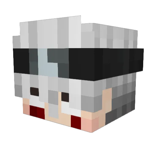 revelse Minecraft avatar head, 3D render
