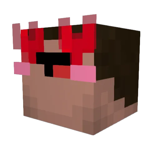 revengeofd Minecraft avatar head, 3D render
