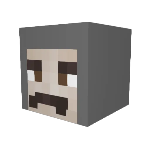 revenuemaster Minecraft avatar head, 3D render