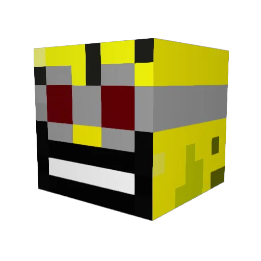 rever11 Minecraft avatar head, 3D render
