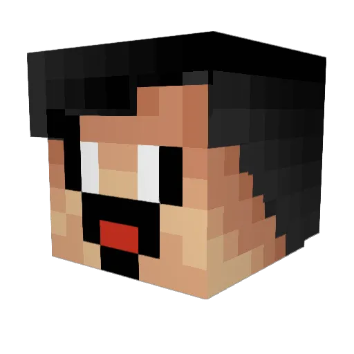 rever7x Minecraft avatar head, 3D render