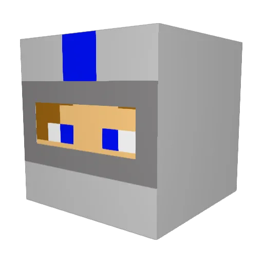 reverendrabbi Minecraft avatar head, 3D render