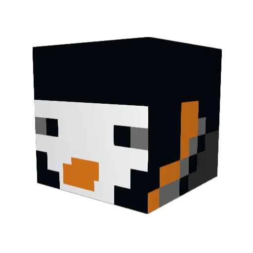 reverse_16k Minecraft avatar head, 3D render