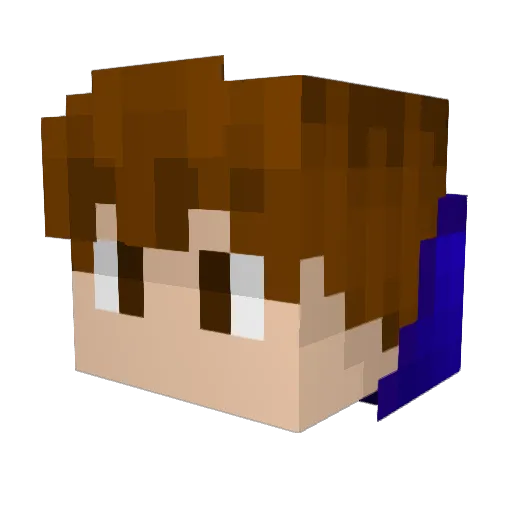 revisoion Minecraft avatar head, 3D render